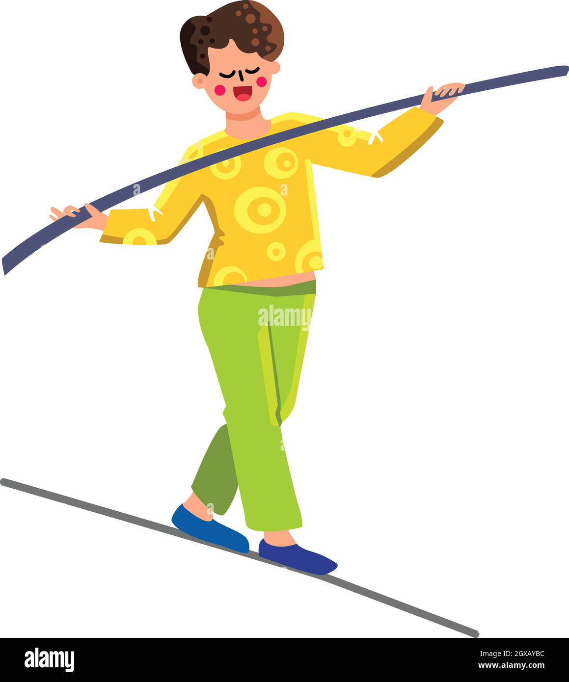 Balancing tightrope Stock Vector Images - Alamy