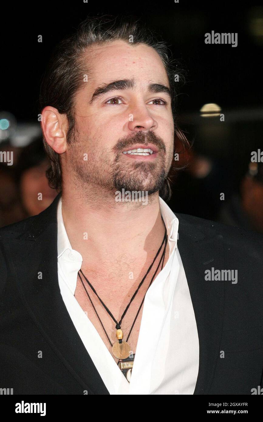 Colin Farrell arrives at the UK premiere of Alexander at the Odeon Leicester Square, London. Stock Photo