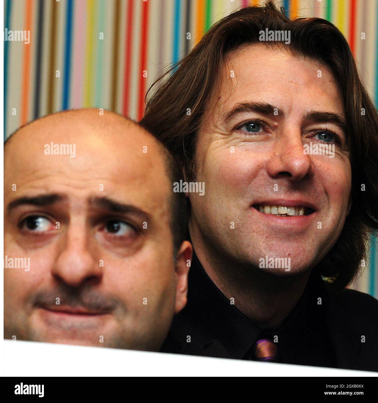 Jonathan Ross and Omid Djalili at the launch of Comic Aid at the ...