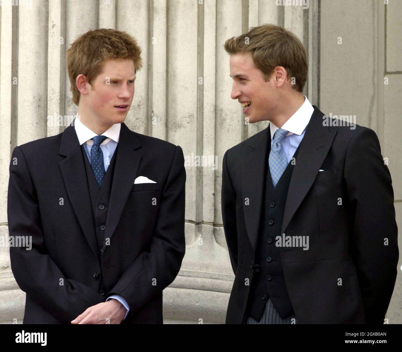 Archive pictures of Prince William and Prince Harry on the balcony at Buckingham Palace after Trooping the Colour on June 14, 2003 . The 'playboy' Prince Harry has made the headlines once again, after attending a fancy dress party  with a nazi swastika on his arm. The lastest scandal follows a succession incidents which have seen the 20 year old prince caught smoking cannabis as a teenager to his more recent nightclub scuffle with a paparazzi photographer. Anwar Hussein/allactiondigital.com Stock Photo