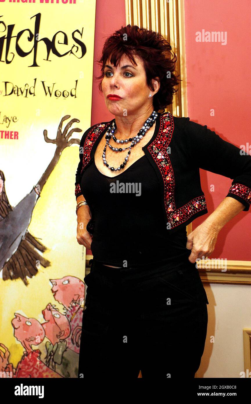 Ruby Wax stars as The Grand High Witch in the stage adaptation of Roal Dahl's classic children's book 'The Witches'.  The show has a five week season at the Wyndhams Theatre in London. Stock Photo