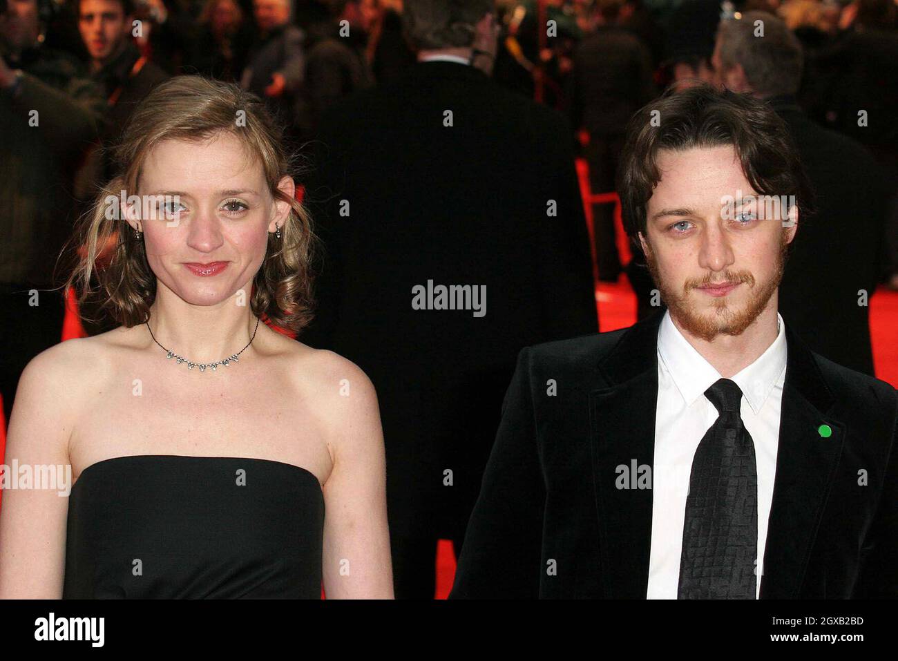 Anne Marie Duff and James McAvoy arrive at the 2005 BAFTA's at the Odean in Leicester Square, London. Stock Photo