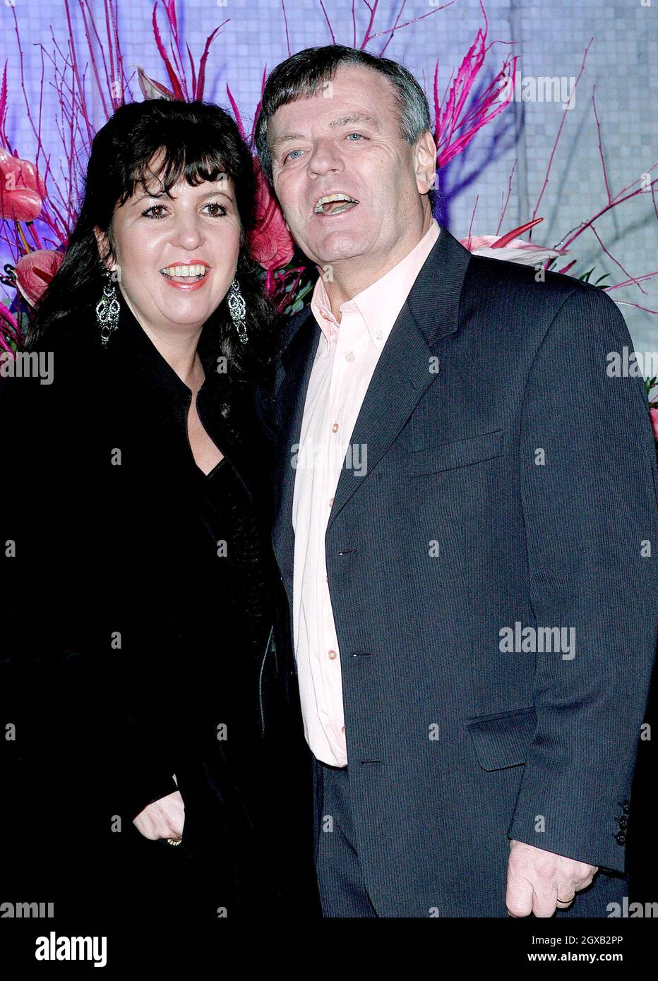 Tony Blackburn and wife arriving at The London Television Centre, London, on Tuesday 15 February, for 'An Audience with....Joe Pasquale'. Stock Photo