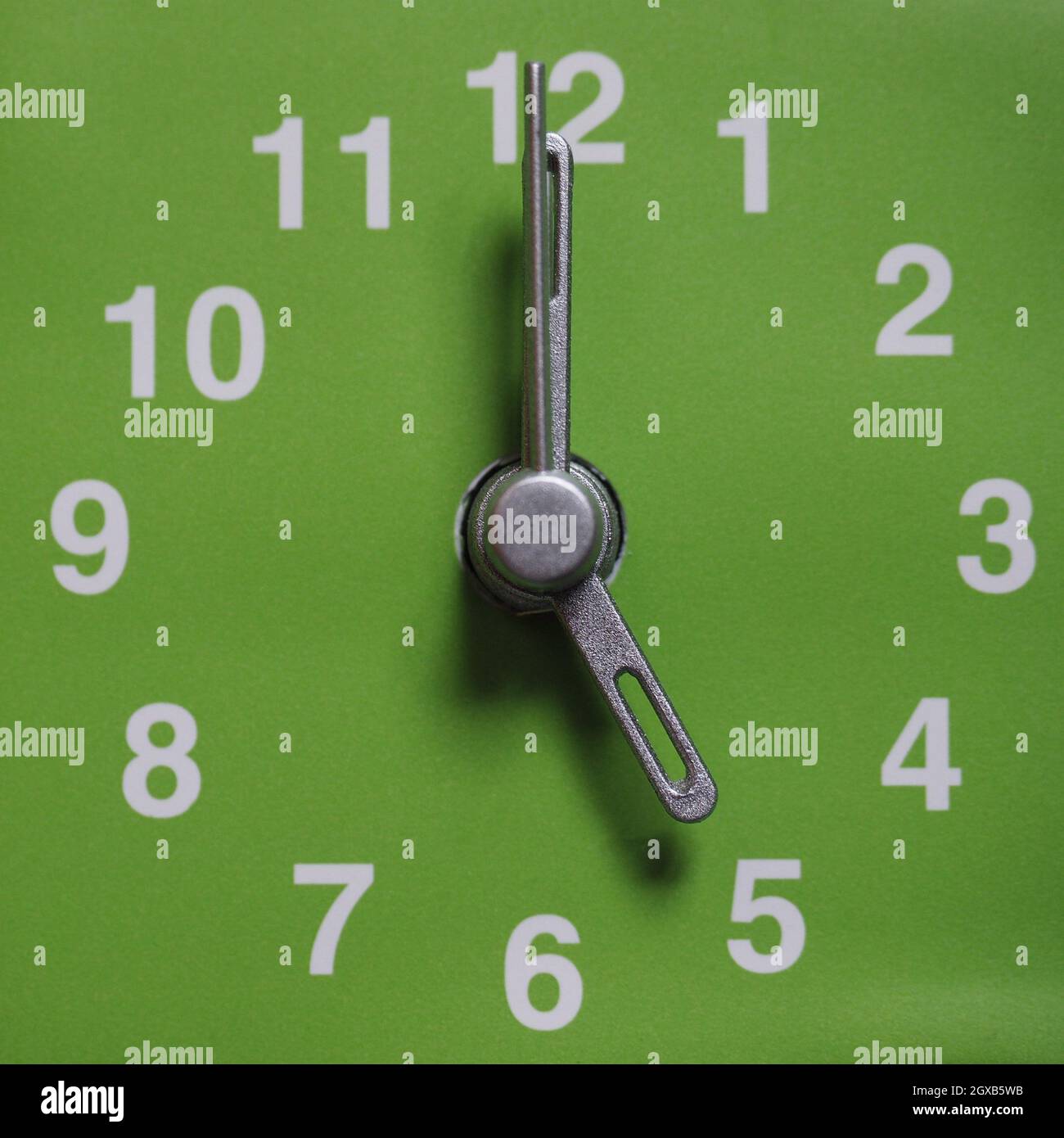 Clock showing time 5 five o clock Stock Photo Alamy