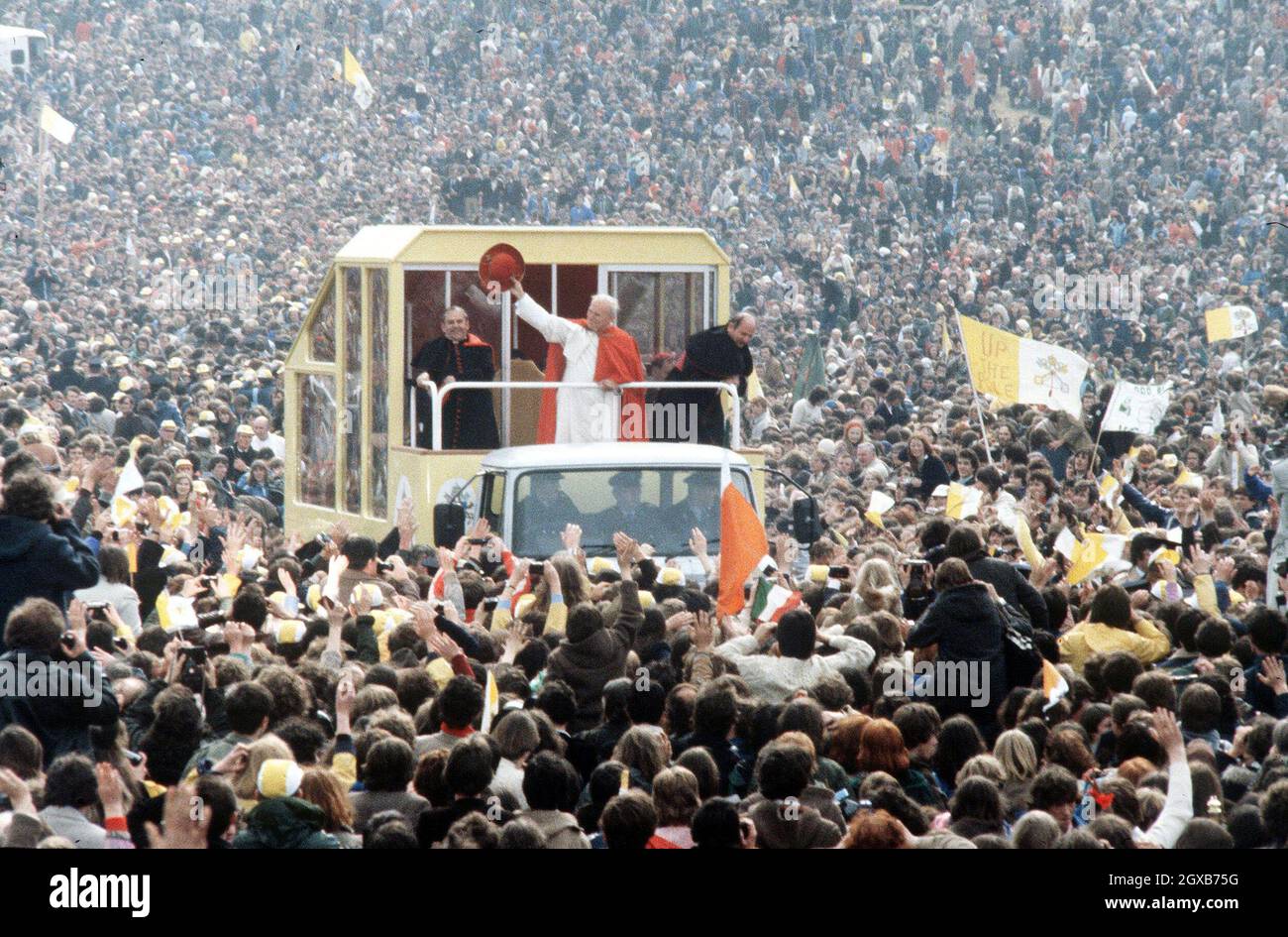 Pope John Paul II during his visit to Ireland in September 1979.  Anwar Hussein/allactiondigital.com Stock Photo