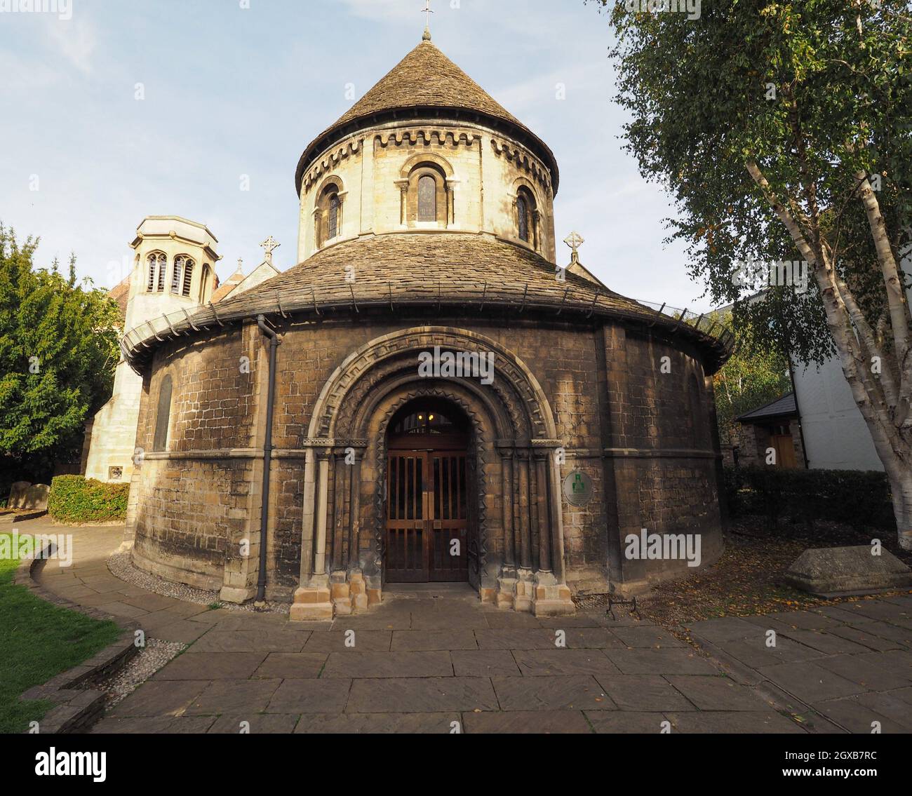 Anglican Church of the Holy Sepulchre aka the Round Church in Cambridge, UK. Stock Photo