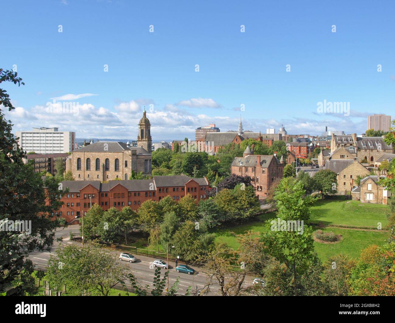 View of the city of Glasgow in Scotland. Stock Photo