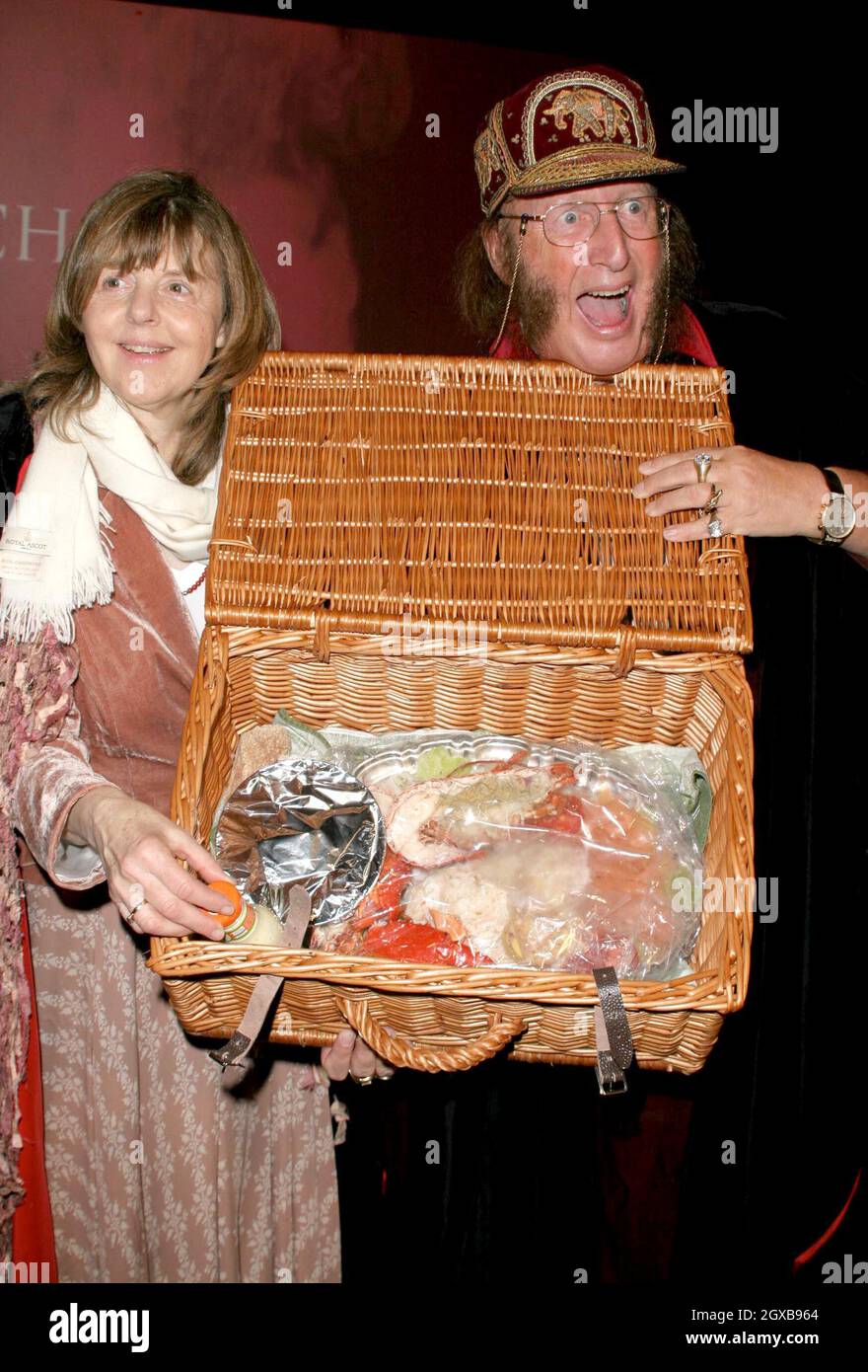 John McCririck and wife attending Hell's Kitchen filmed at 146 Brick