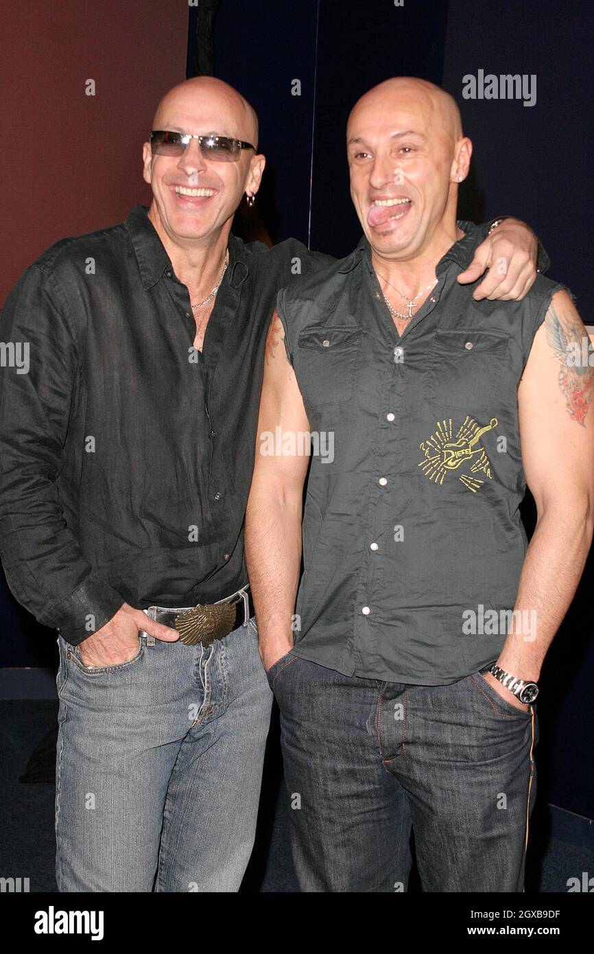 Richard and Fred Fairbrass from Right Said Fred at the arrivals for Hell's Kitchen, East London