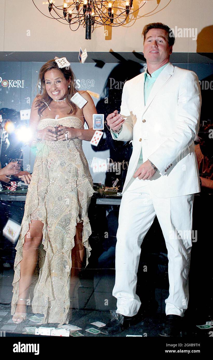 Val Kilmer and Jade Jagger pictured in the shop window of Selfridges