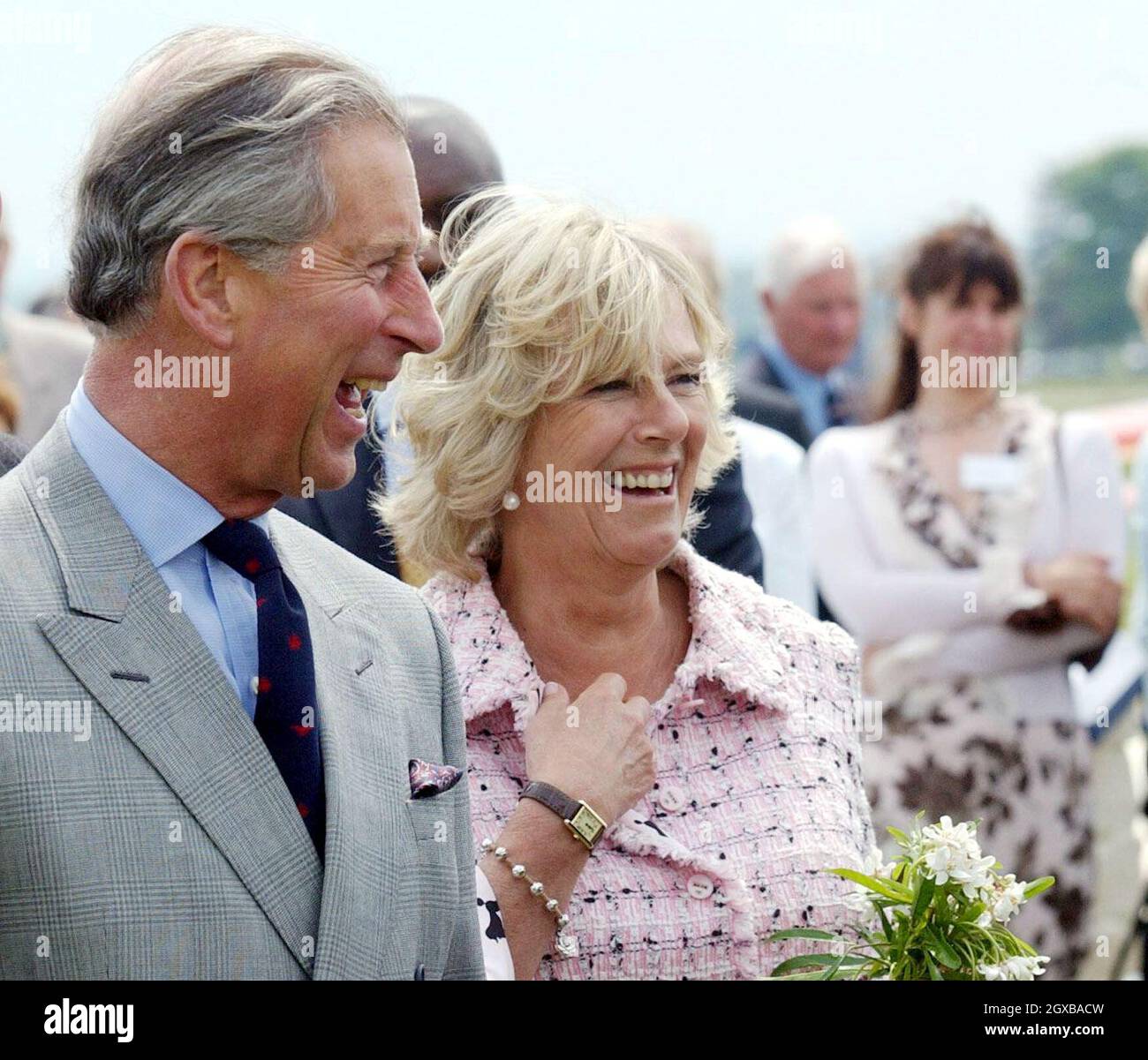Prince Charles and Camilla Duchess of Cornwall during their visit to Kemble Airfield in Gloucestershire. Anwar Hussein/allactiondigital.com  Stock Photo