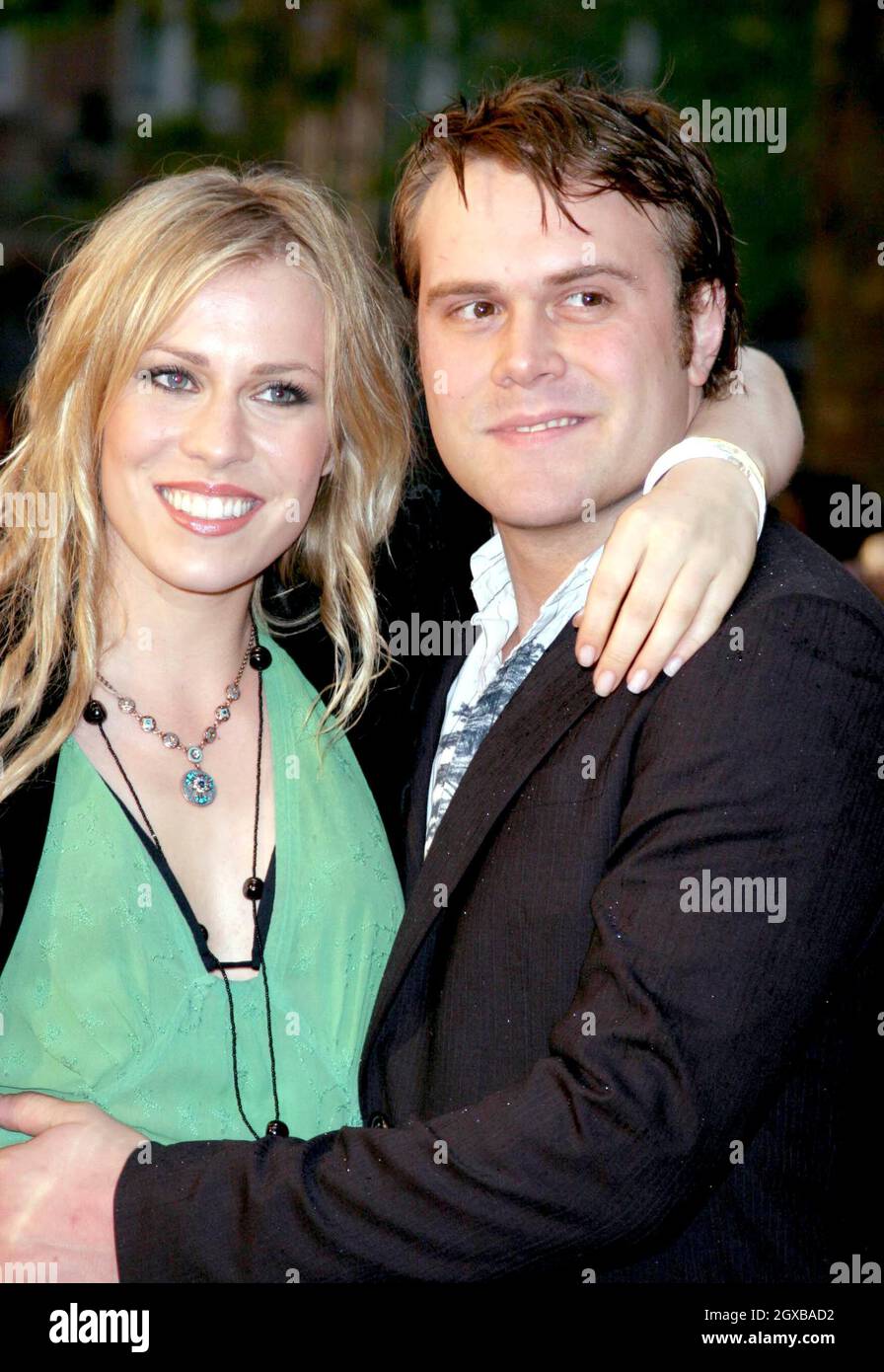 Natasha Bedingfield and brother Daniel Bedingfield pictured outside the