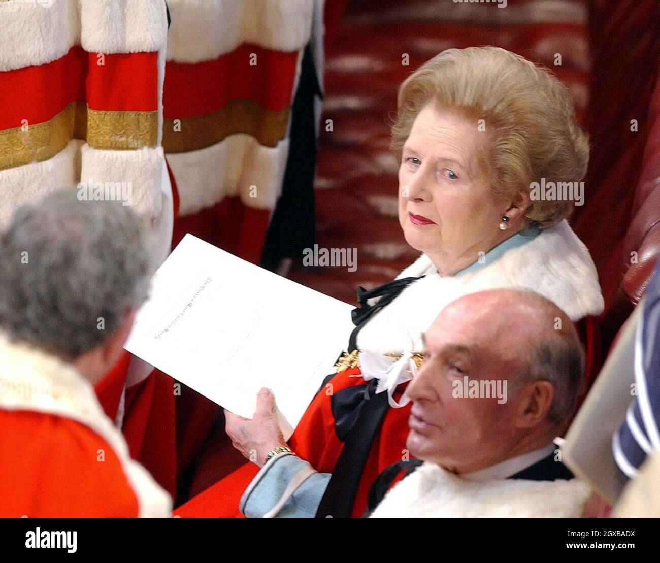 Former Prime Minister Baroness Margaret Thatcher attends the State Opening  of Parliament in London, England. Anwar Hussein/allactiondigital.com ***  Local Caption *** XXX Stock Photo - Alamy