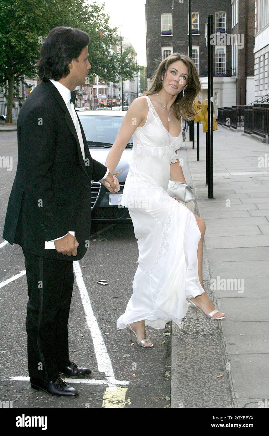 Elizabeth Hurley and Arun Nayer attended an evening in honour of
