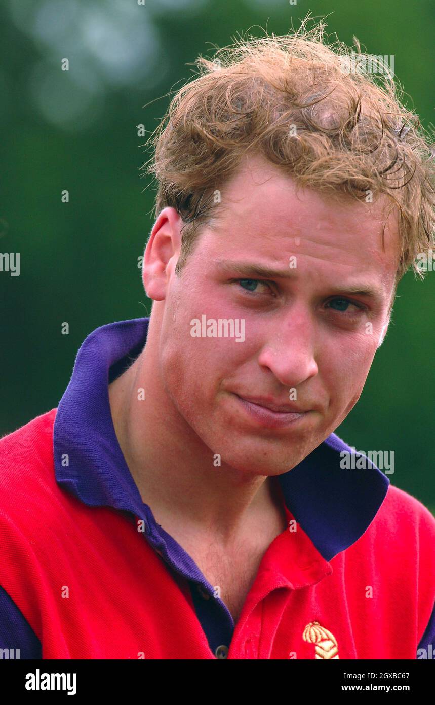 Prince William competes in the Burberry Cup at Cirencester Park Polo Club in Gloucestershire England. Anwar Hussein allactiondigital Local Caption XXXX Stock Photo Alamy