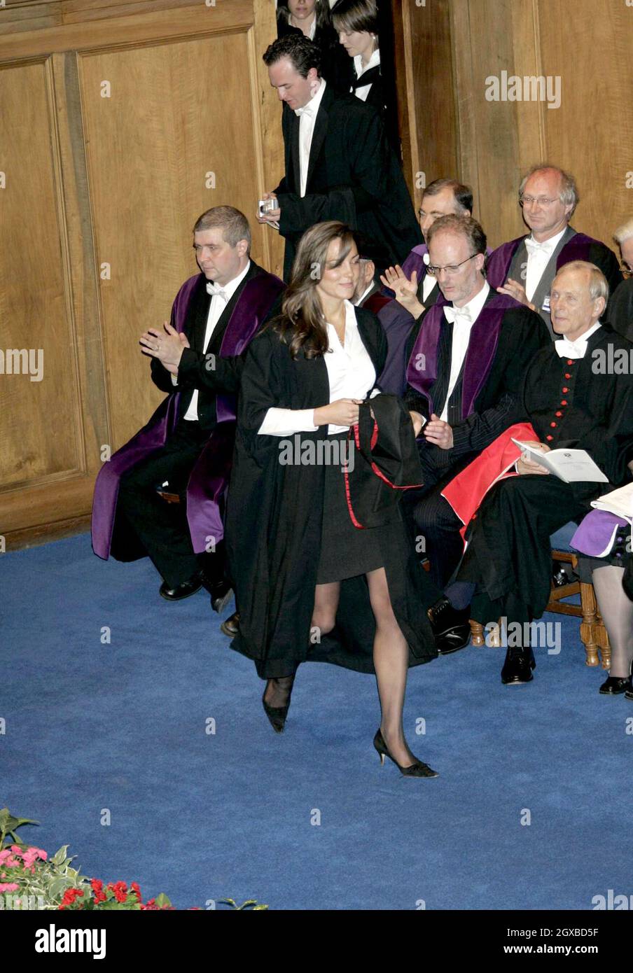 Kate Middleton, girlfriend of Prince William, during their graduation ceremony at St Andrews, Thursday June 23, 2005. William got a 2:1 in geography after four years studying for his Master of Arts.  Anwar Hussein/allactiondigital.com  Stock Photo