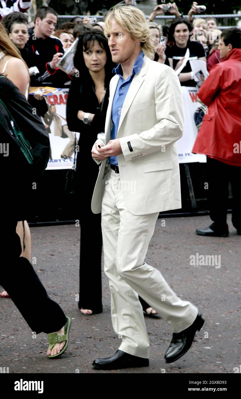 Owen Wilson at the world premiere of The Wedding Crashers, which was staged at the Odeon West End in London. Stock Photo