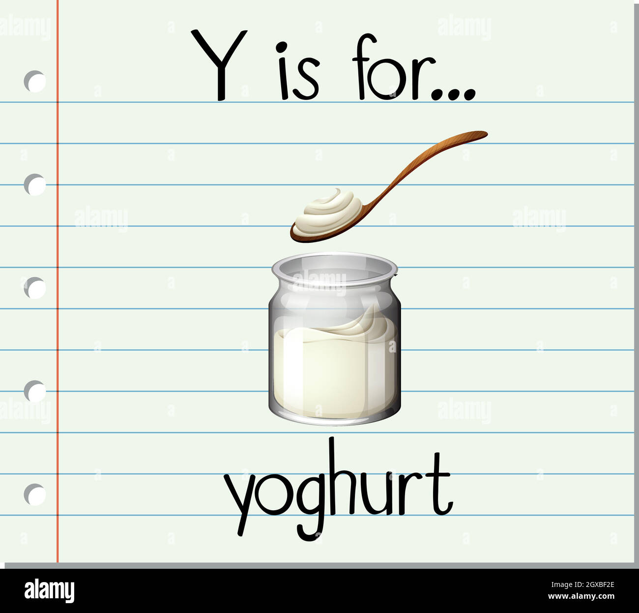 Flashcard letter Y is for yoghurt Stock Vector Image & Art Alamy
