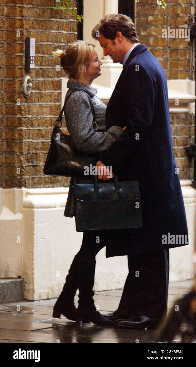 Renee Zellweger and Colin Firth filming the sequel to Bridget Jones(02)