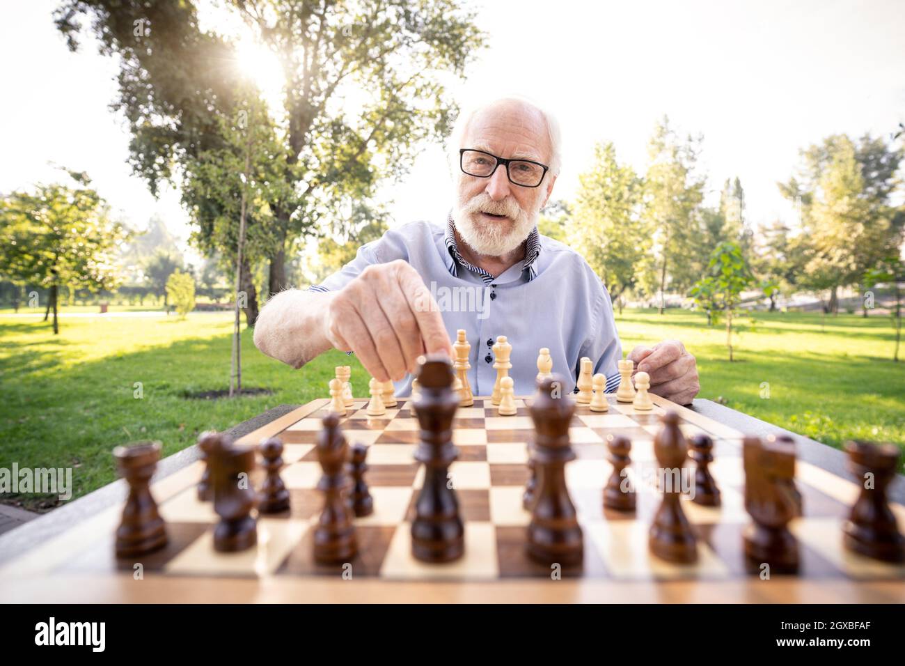 Senior Chess Old chess player hi-res stock photography and images - Alamy