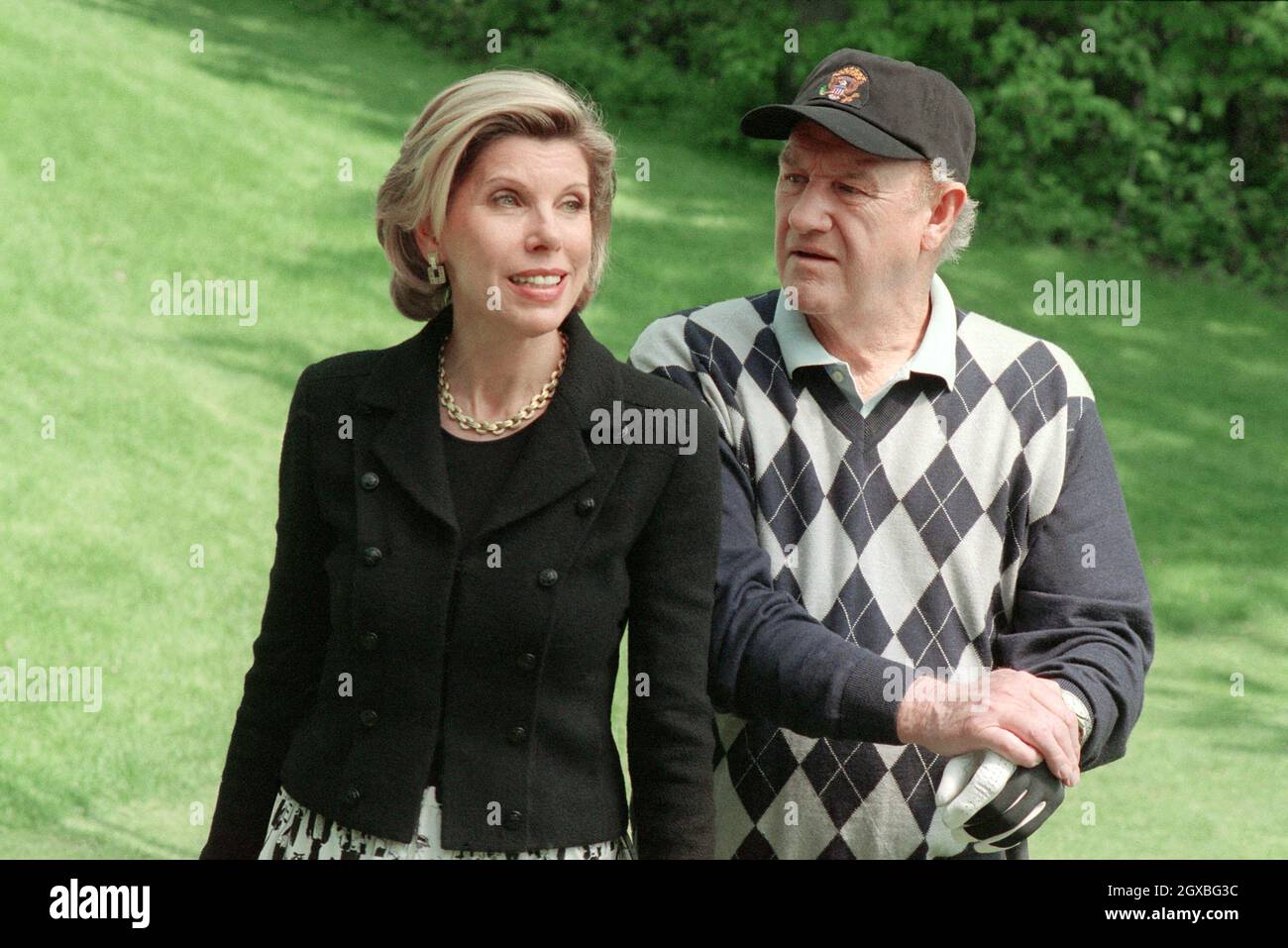 Christine Baranski and Gene Hackman in film still from Mooseport. Stock Photo