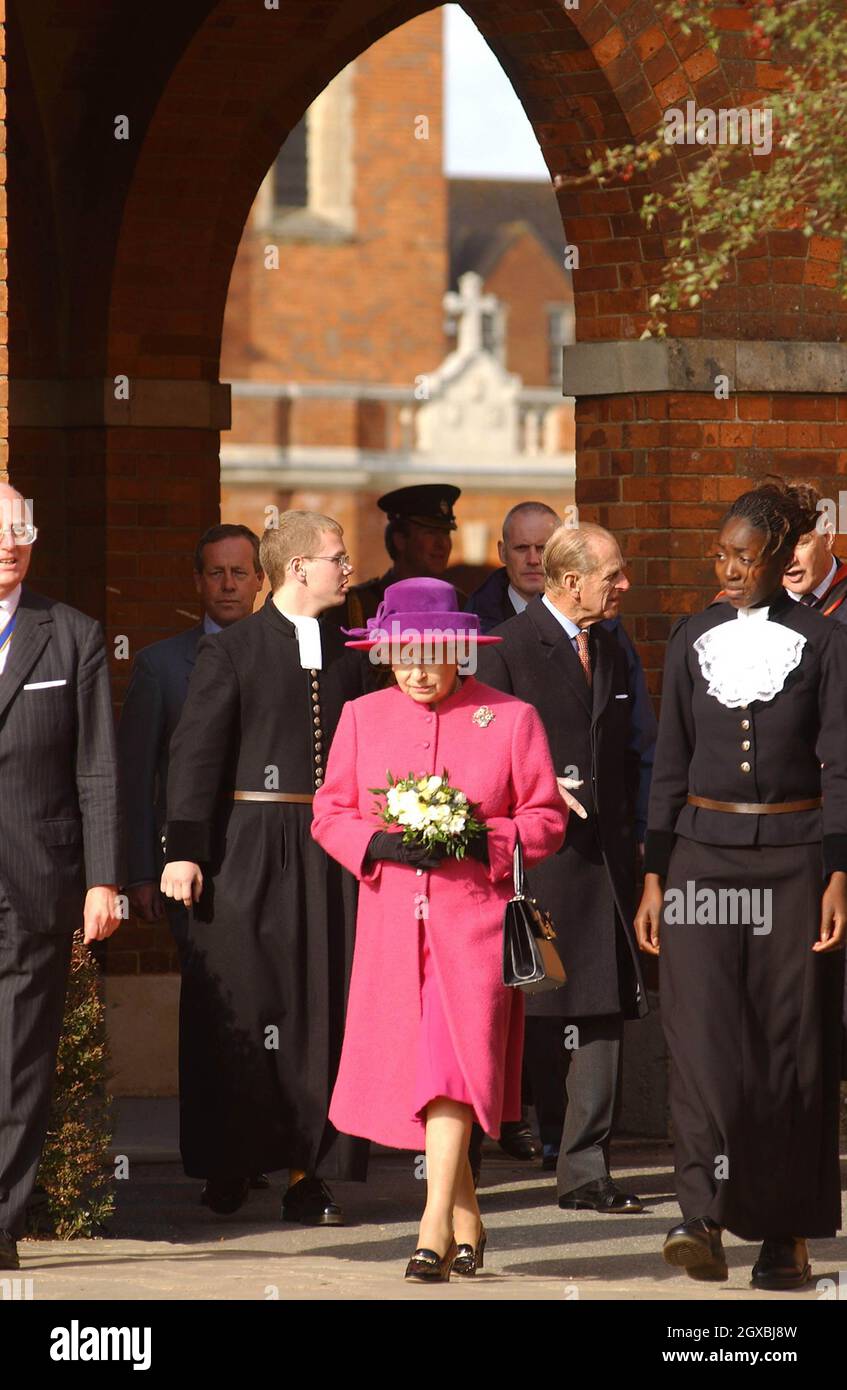 QUEEN ELIZABETH II AND THE DUKE OF EDINBURGH VISITS CHRIST'S