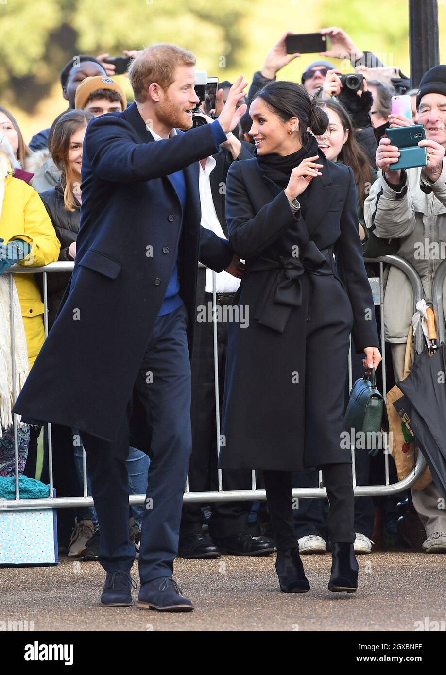 Prince Harry and Meghan Markle meet the public as they visit Cardiff