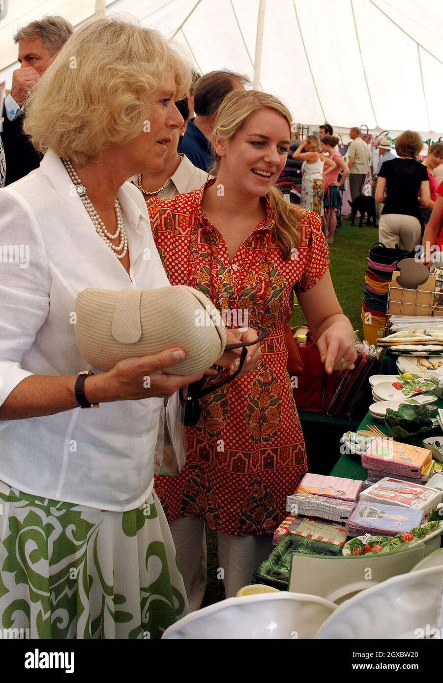 Camilla, Duchess of Cornwall is by her daughter Laura Lopes Stock Photo Alamy