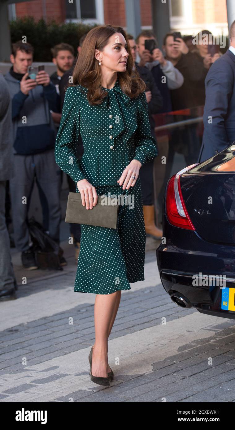 The Duchess of Cambridge visits the Evelina Children's Hospital London on December 11, 2018.  Stock Photo