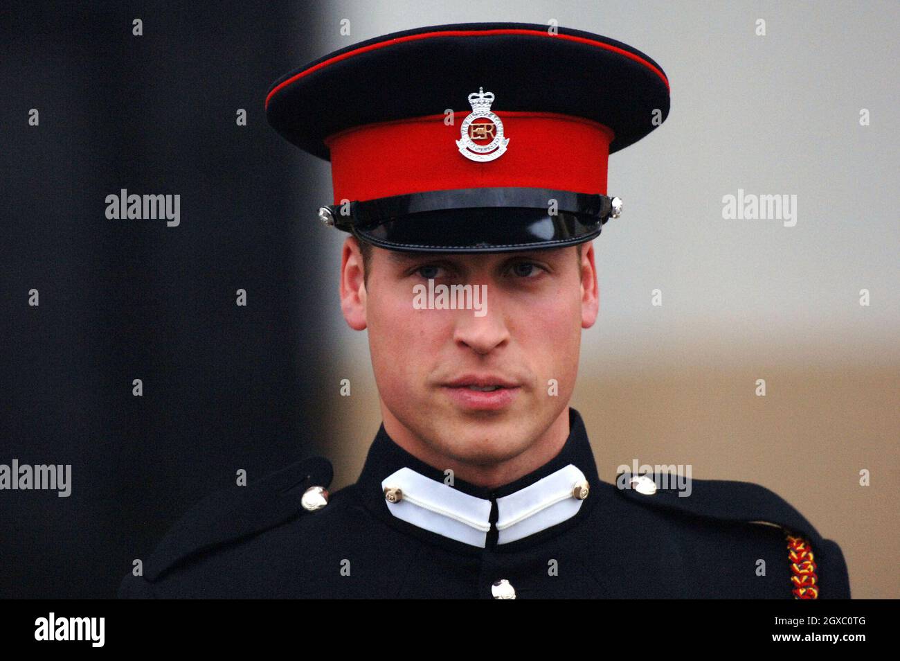 Prince William after the Sovereign's Parade at the Royal Military Academy Sandhurst on December