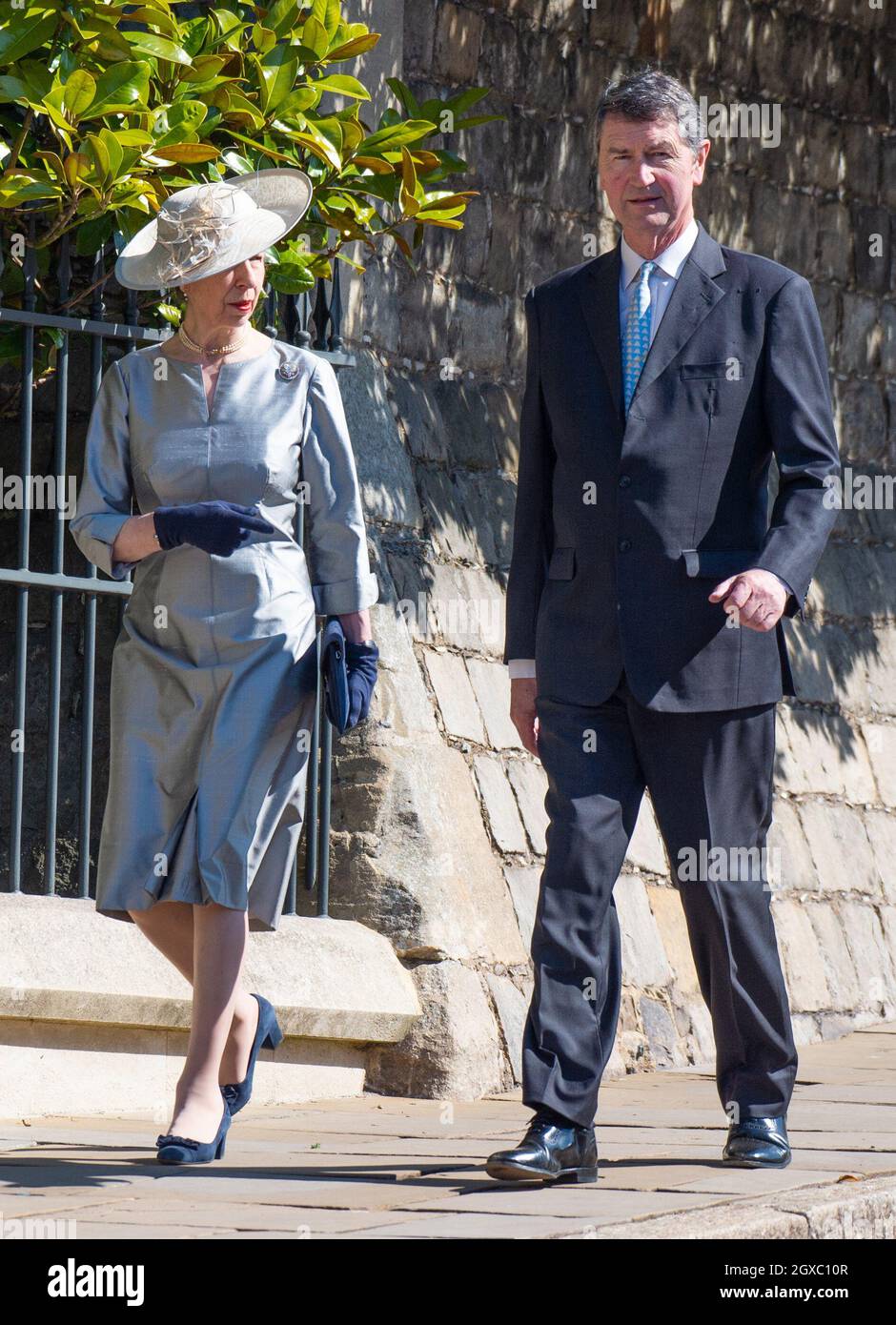 Princess Anne The Princess Royal And Husband Sir Timothy Laurence Attend The Easter Day Service At St George S Chapel In Windsor Stock Photo Alamy