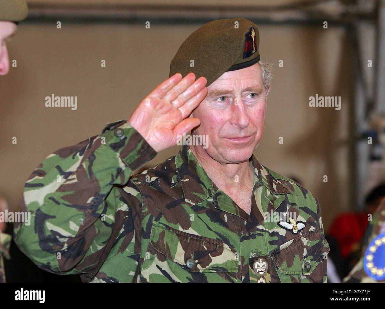 Prince Charles, Prince of Wales, wearing his uniform as Colonelin