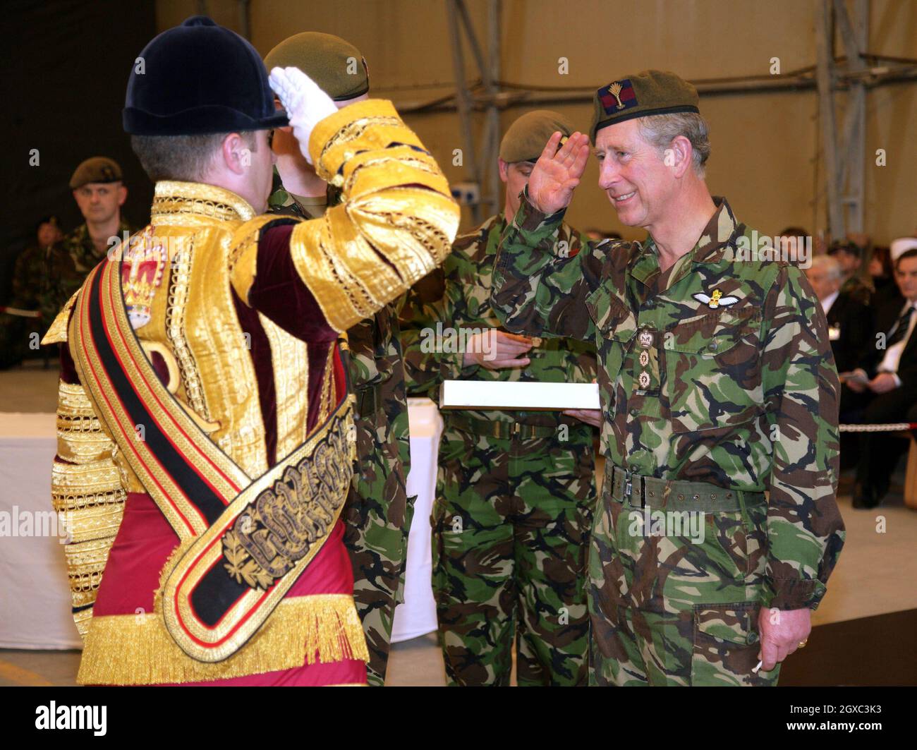 Prince Charles, Prince of Wales, wearing his uniform as Colonel-in ...