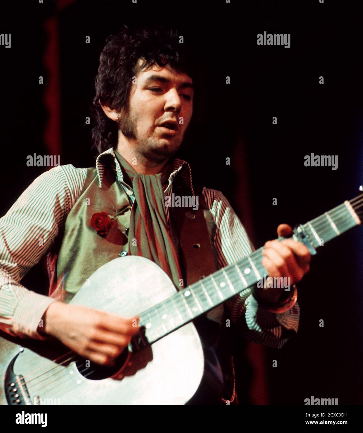 Briitish singer and songwiter, formerly of The Small Faces and The Faces, Ronnie Lane. Stock Photo