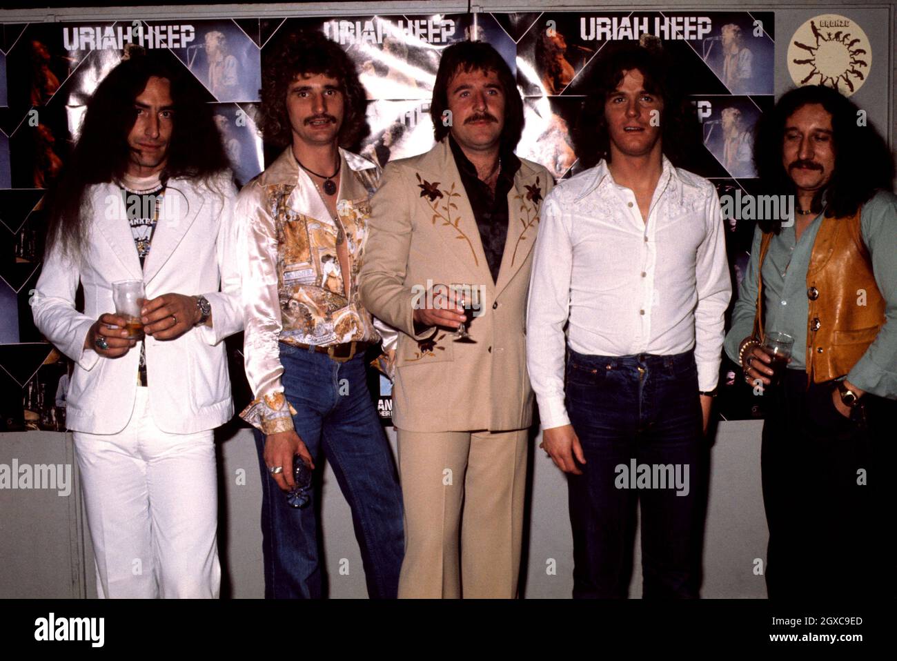 English rock band Uriah Heep, circa 1975 Stock Photo