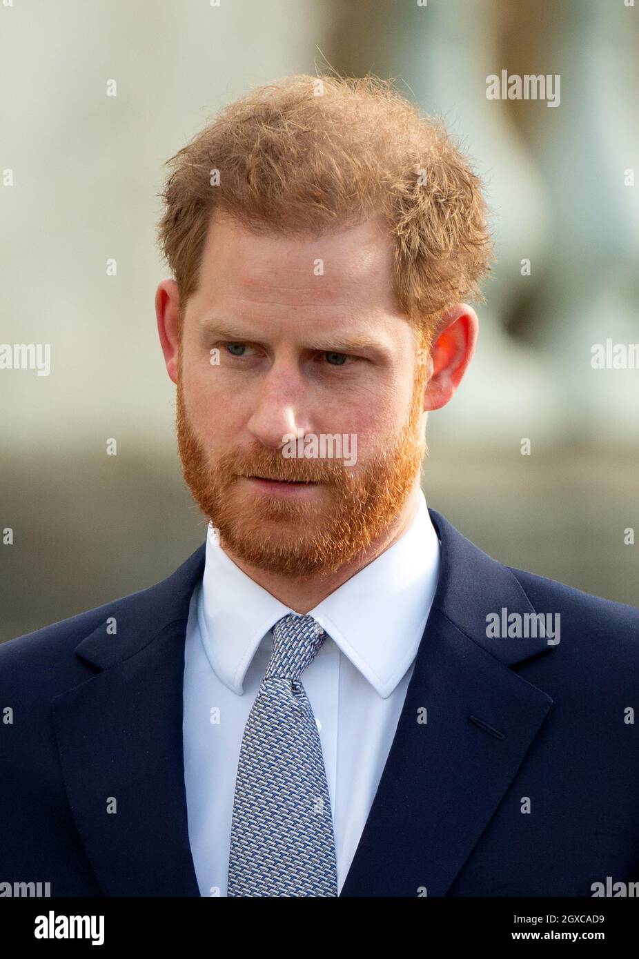 Prince Harry, Duke of Sussex, the Patron of the Rugby Football League, hosts the Rugby League World Cup 2021 draws at Buckingham Palace in London on January 16, 2020. Stock Photo
