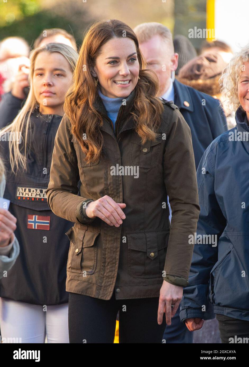 Catherine, Duchess of Cambridge visits The Ark Open Farm in Newtownards, Northern Ireland as part of her Early Years Foundation Survey Stock Photo