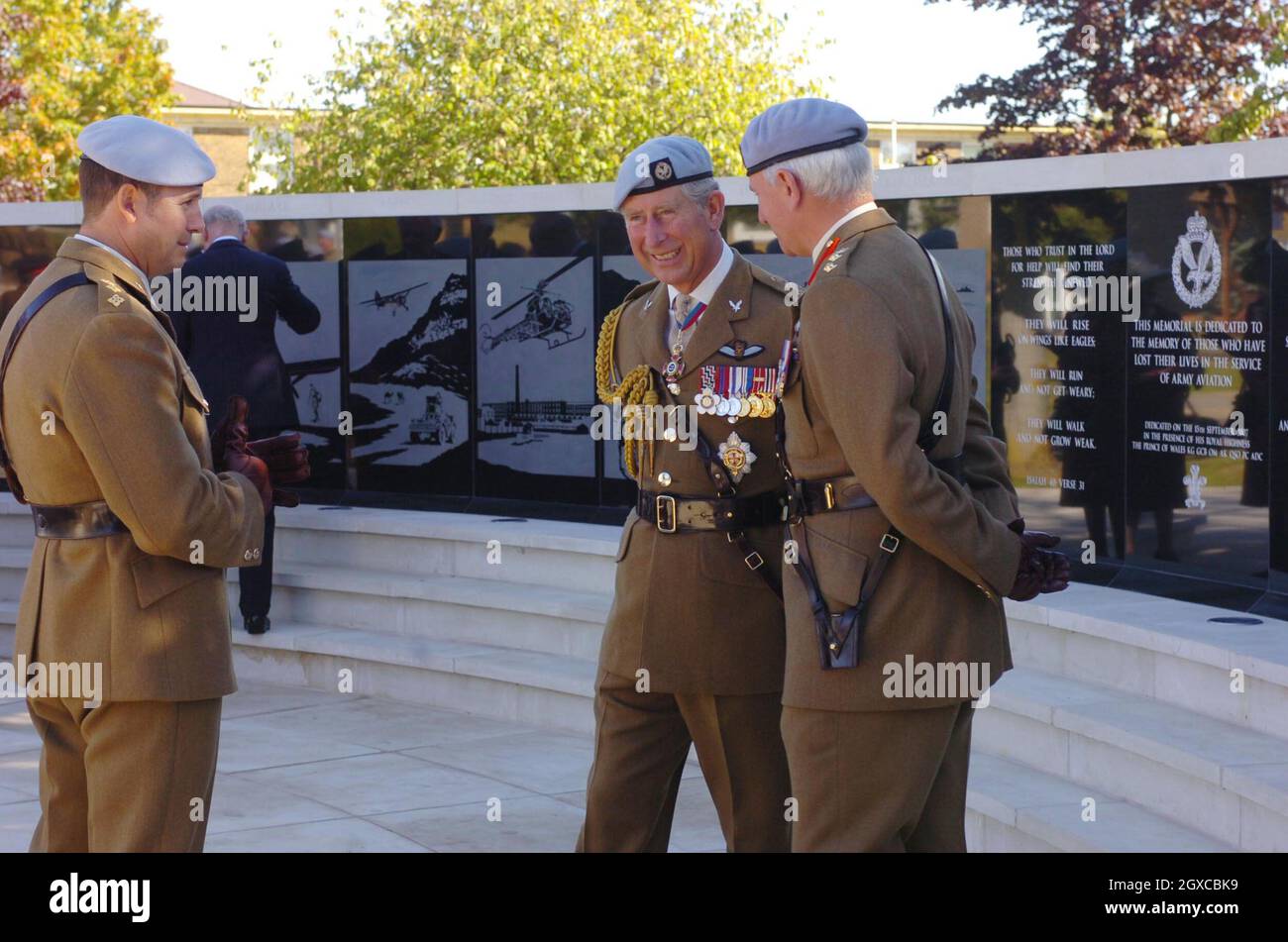 Prince Charles, Prince of Wales, Colonel in Chief of the Army Air Corps, attends the celebrations of the Army Air Corps jubilee at Middle Wallop Airfield. Stock Photo