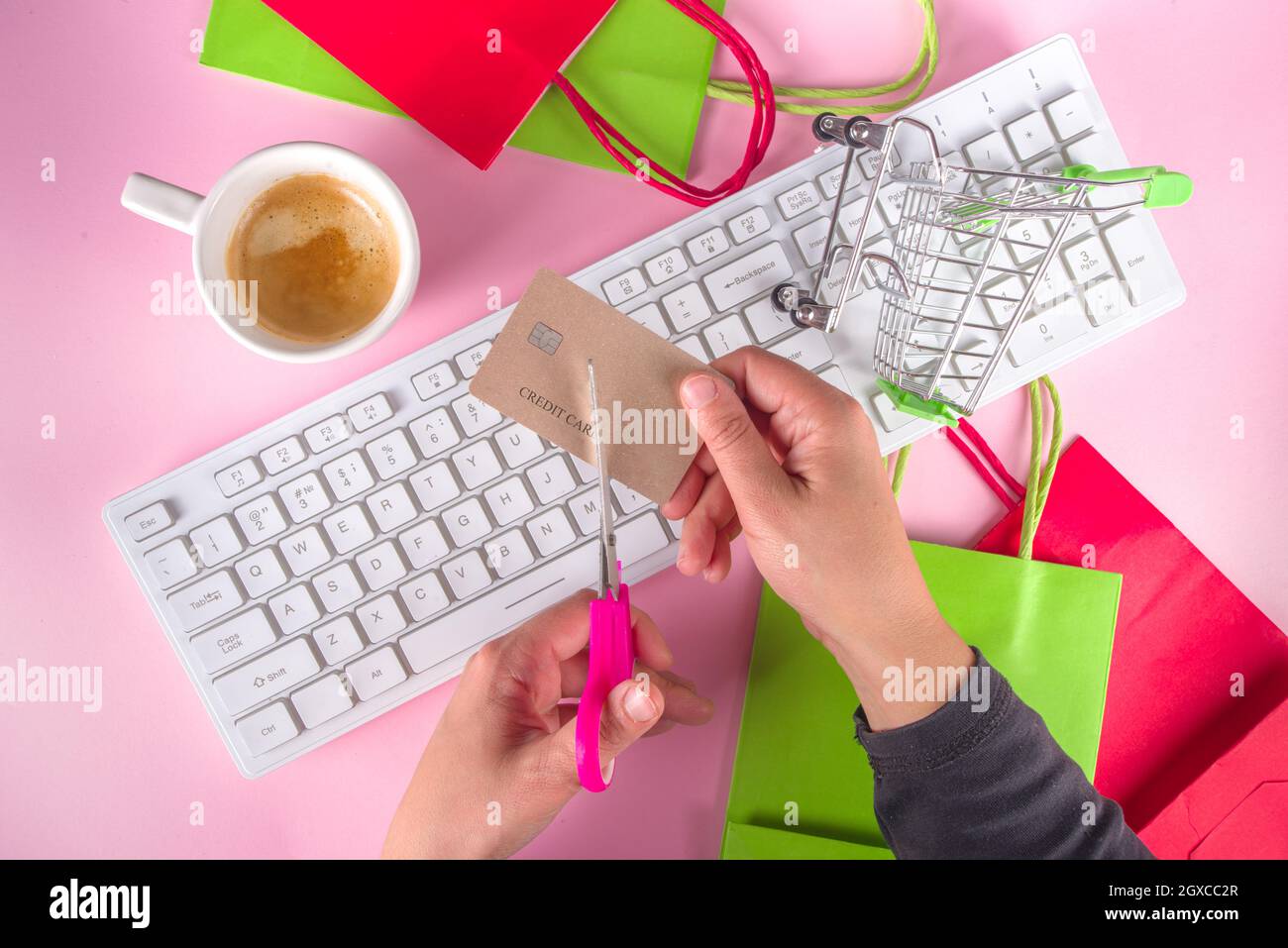 Buy nothing day background, International day of protest against consumerism and shopping days concept Stock Photo