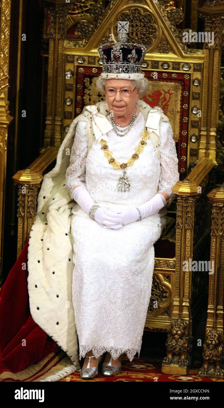 Queen Elizabeth II attends the State Opening of Parliament in London