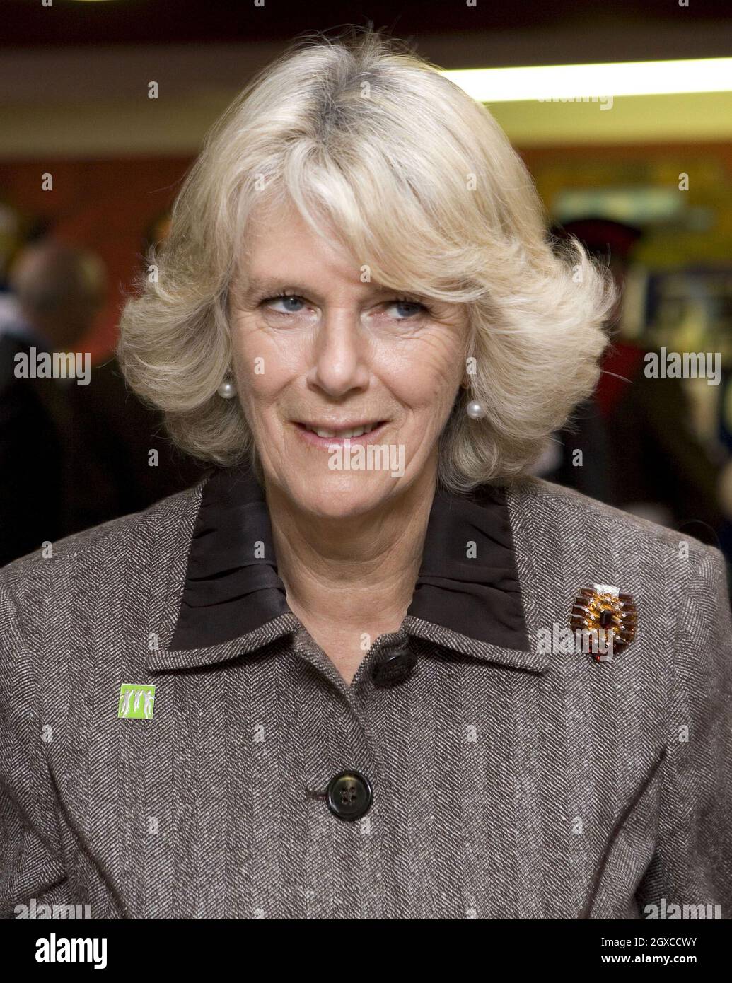 Camilla, Duchess of Cornwall smiles as she visits Barnardo's High Close