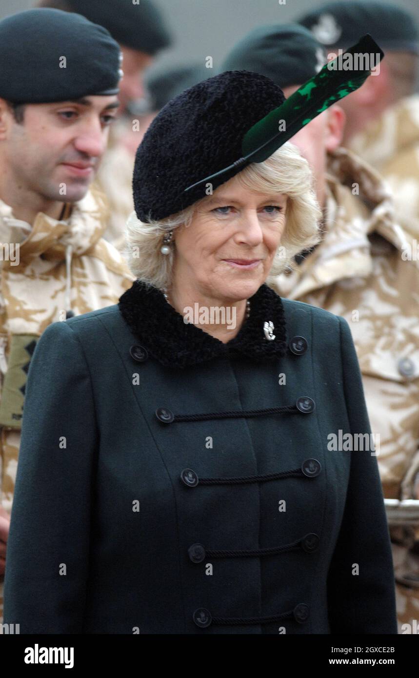 Camilla Duchess Of Cornwall Presents Operational Medals To Soldiers From The 4th Battalion The 