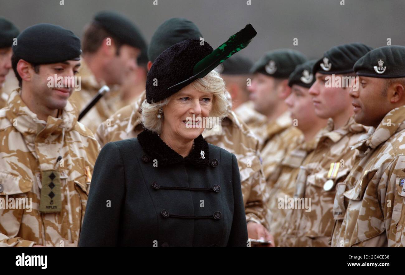 Camilla, Duchess of Cornwall presents operational medals to soldiers ...