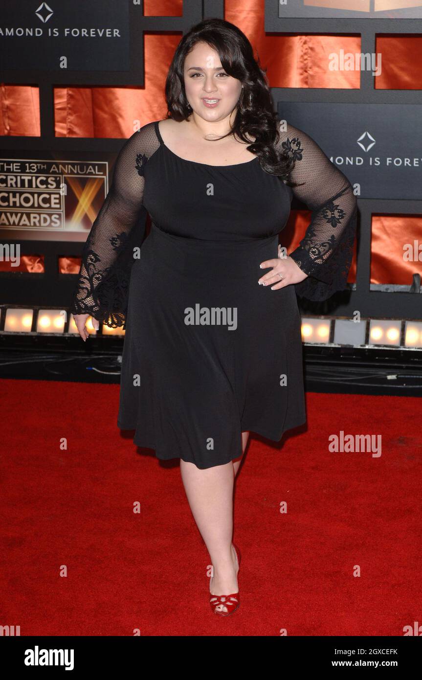 Nikki Blonsky attends the 13th Annual Critics' Choice Awards at the Santa Monica Civic Auditorium, Los Angeles. Stock Photo