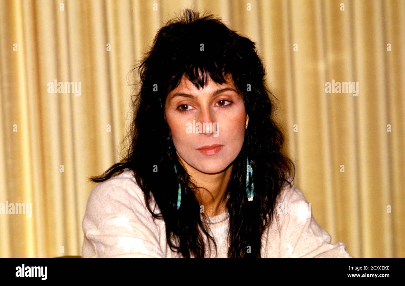 Pop singer and actress Cher, circa 1983 Stock Photo