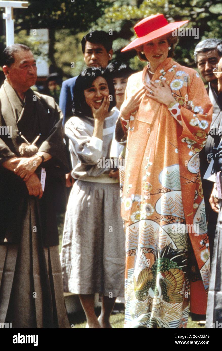 Princess Diana during a trip to Japan Stock Photo Alamy