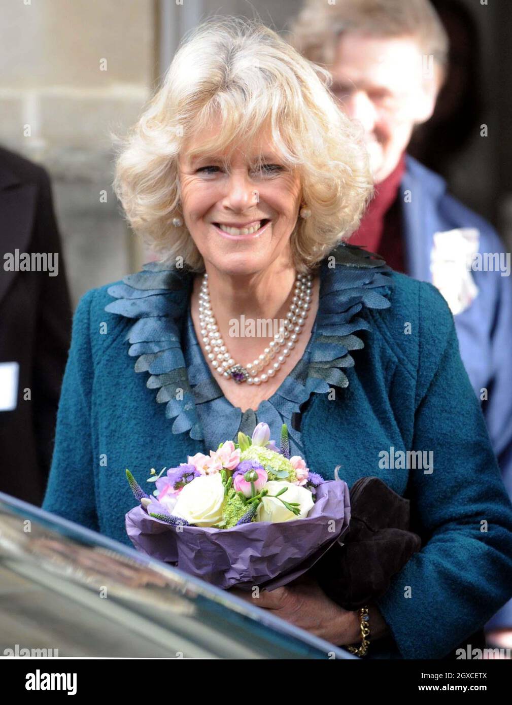 Camilla, Duchess of Cornwall visits the Royal National Hospital for Rheumatic Diseases in Bath. Stock Photo