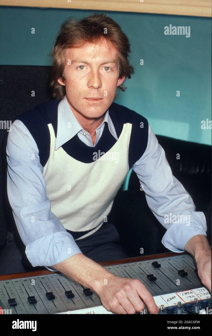 Roddy Llewellyn at a recording studio during the recording of his first single on Feb 15, 1978.  Stock Photo
