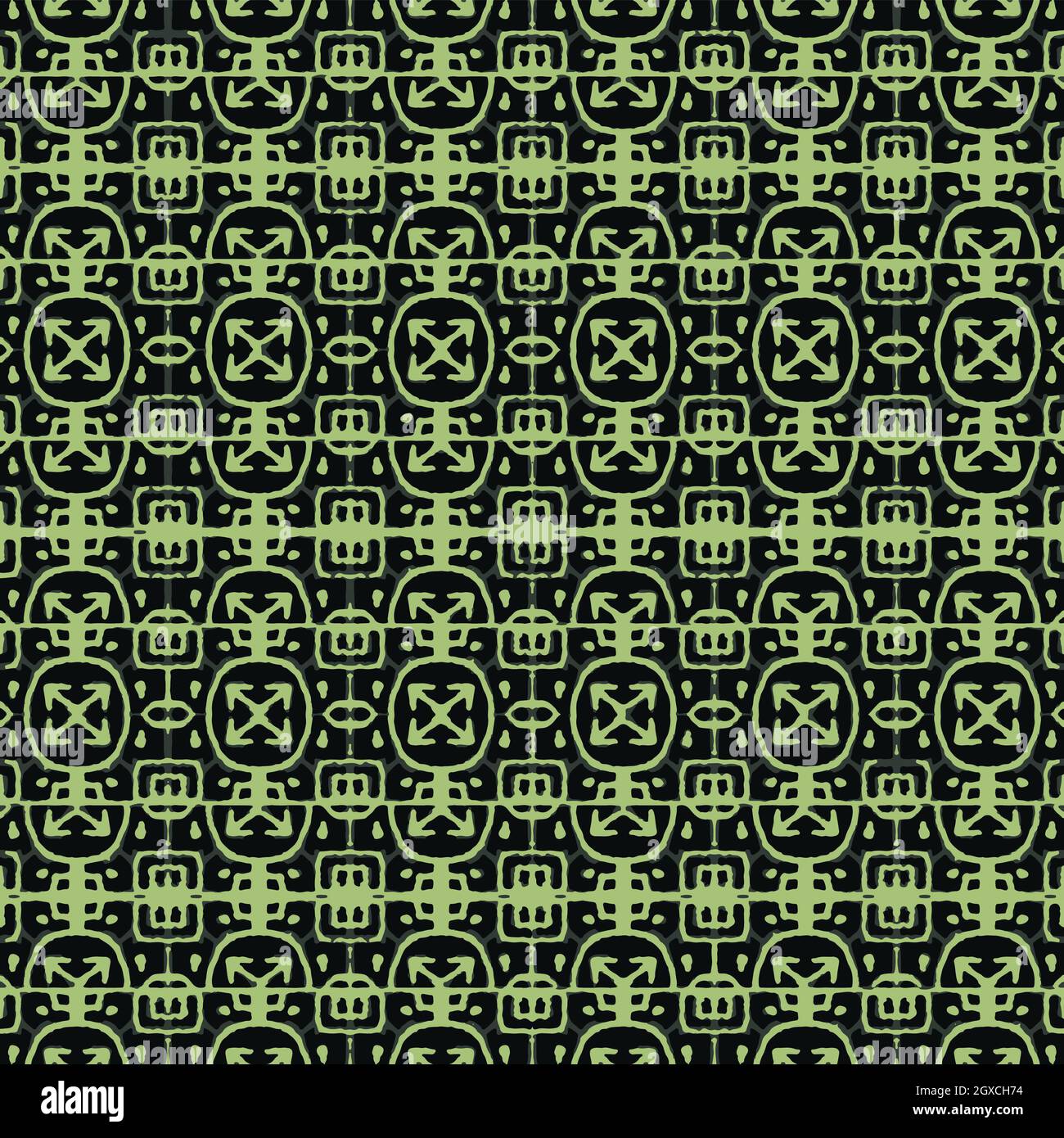 Yellow and black ethnic seamless geometric pattern Stock Photo