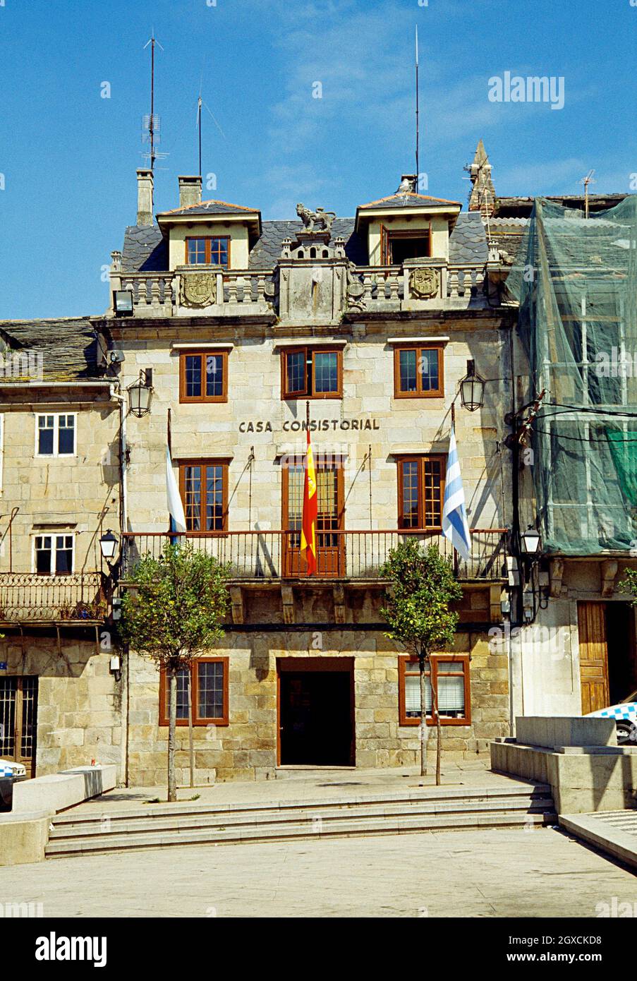 Facade of city hall, Lions House. Viveiro, Lugo province, Galicia